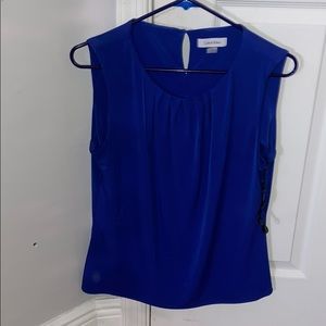 Blue calvin klein blouse